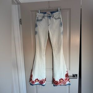 DRIFTWOOD Embroidered Flare Jeans
